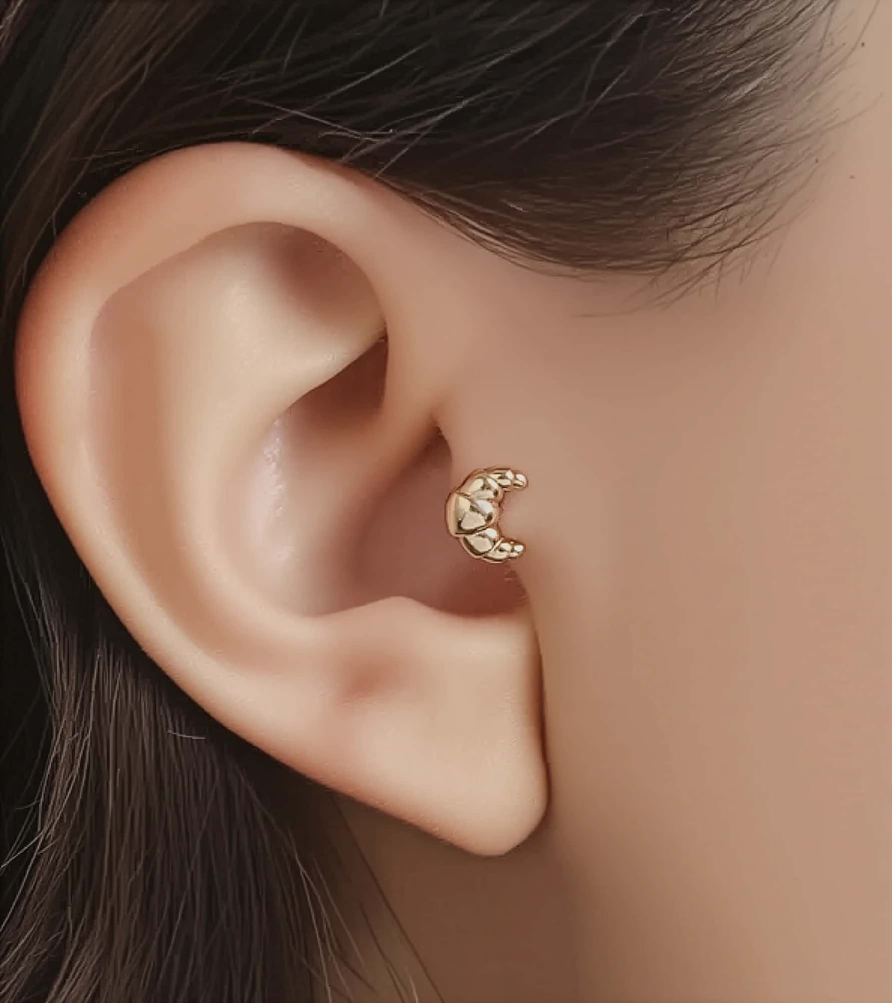 Kruvasan Piercing (Tragus) görseli 2