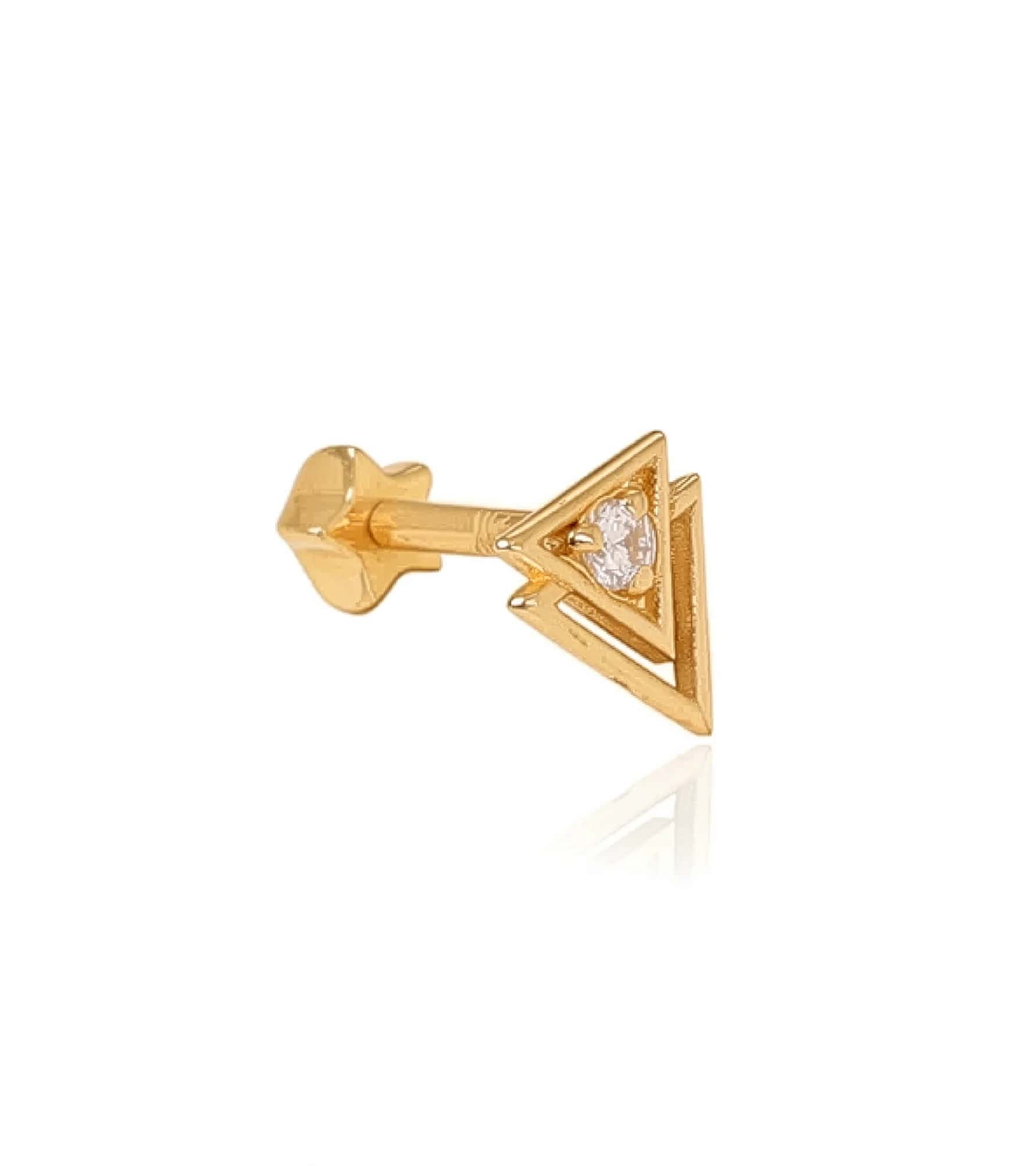 Çift Üçgen Piercing (Tragus) görseli 1