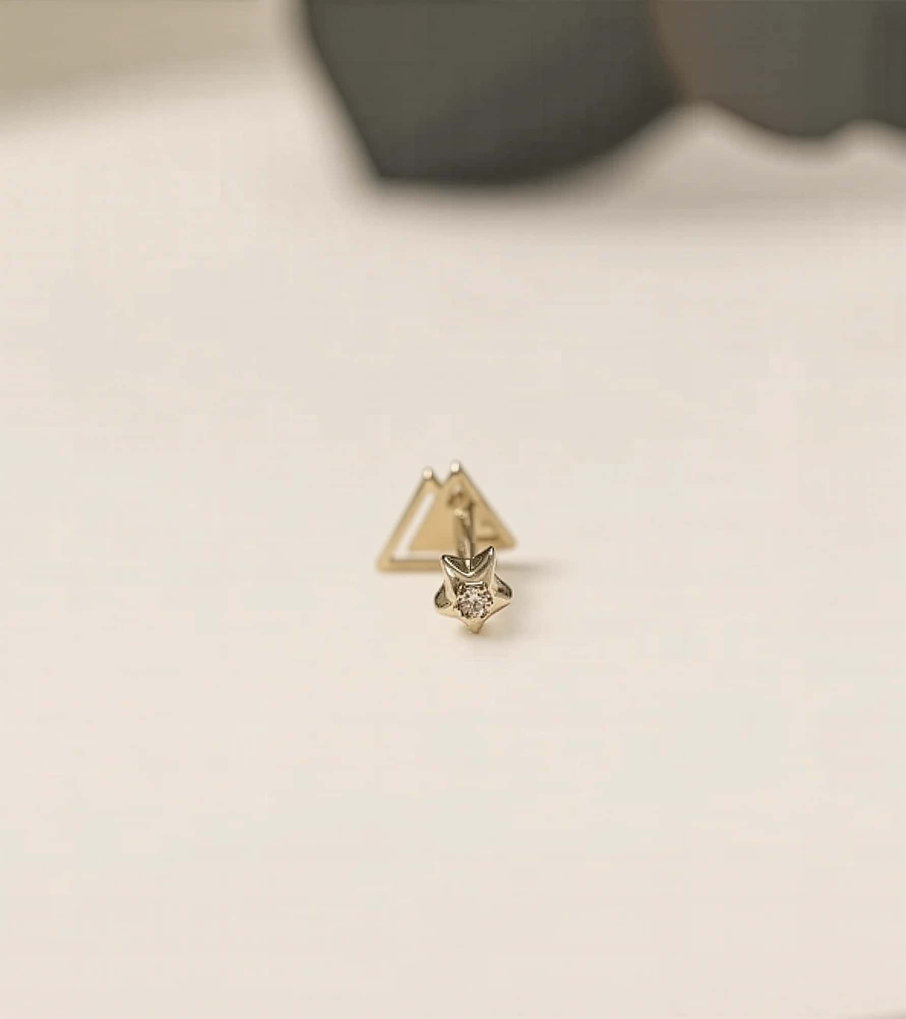 Çift Üçgen Piercing (Tragus) görseli 4