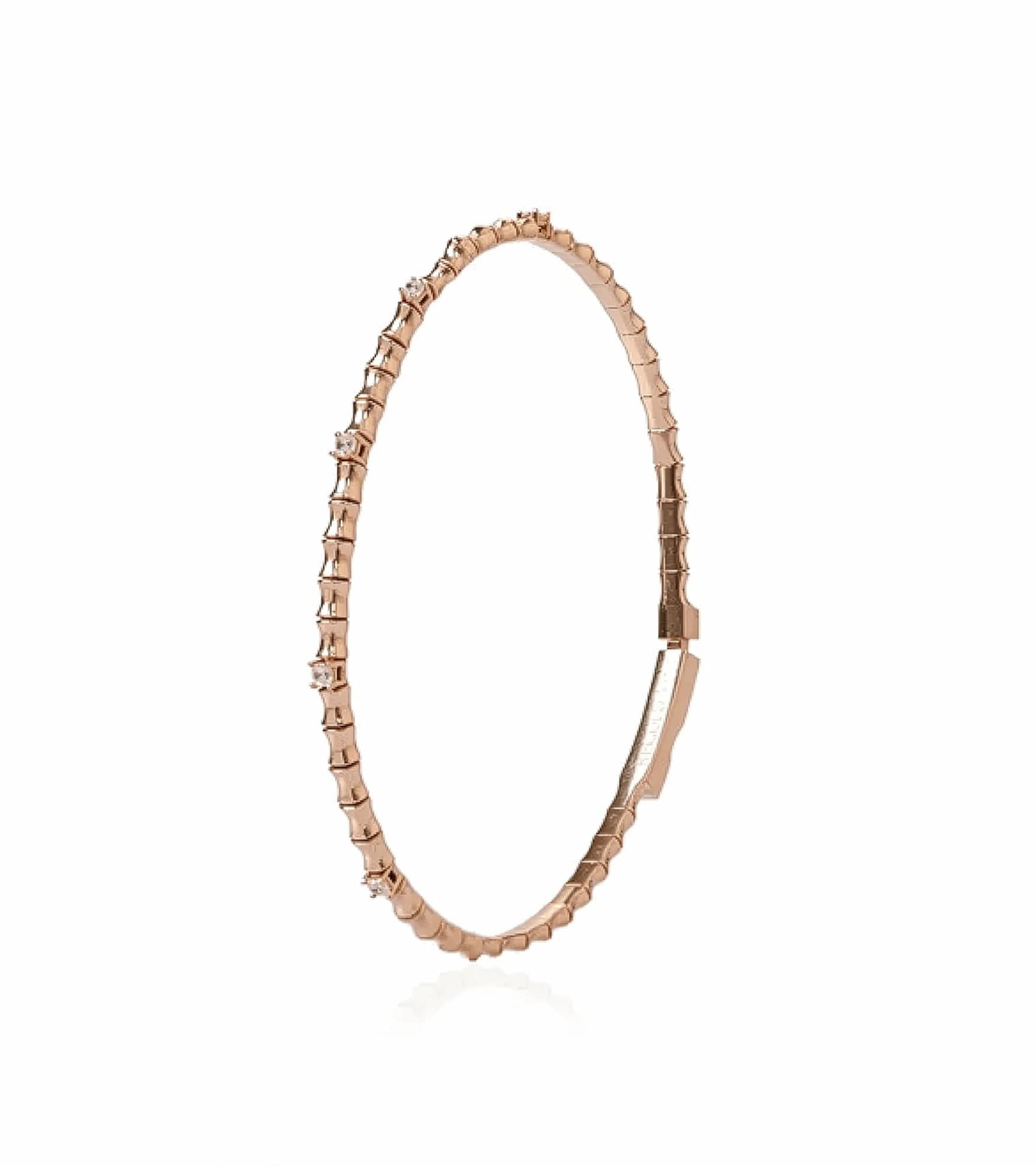 Taşlı Mini Kemik Bilezik Rose