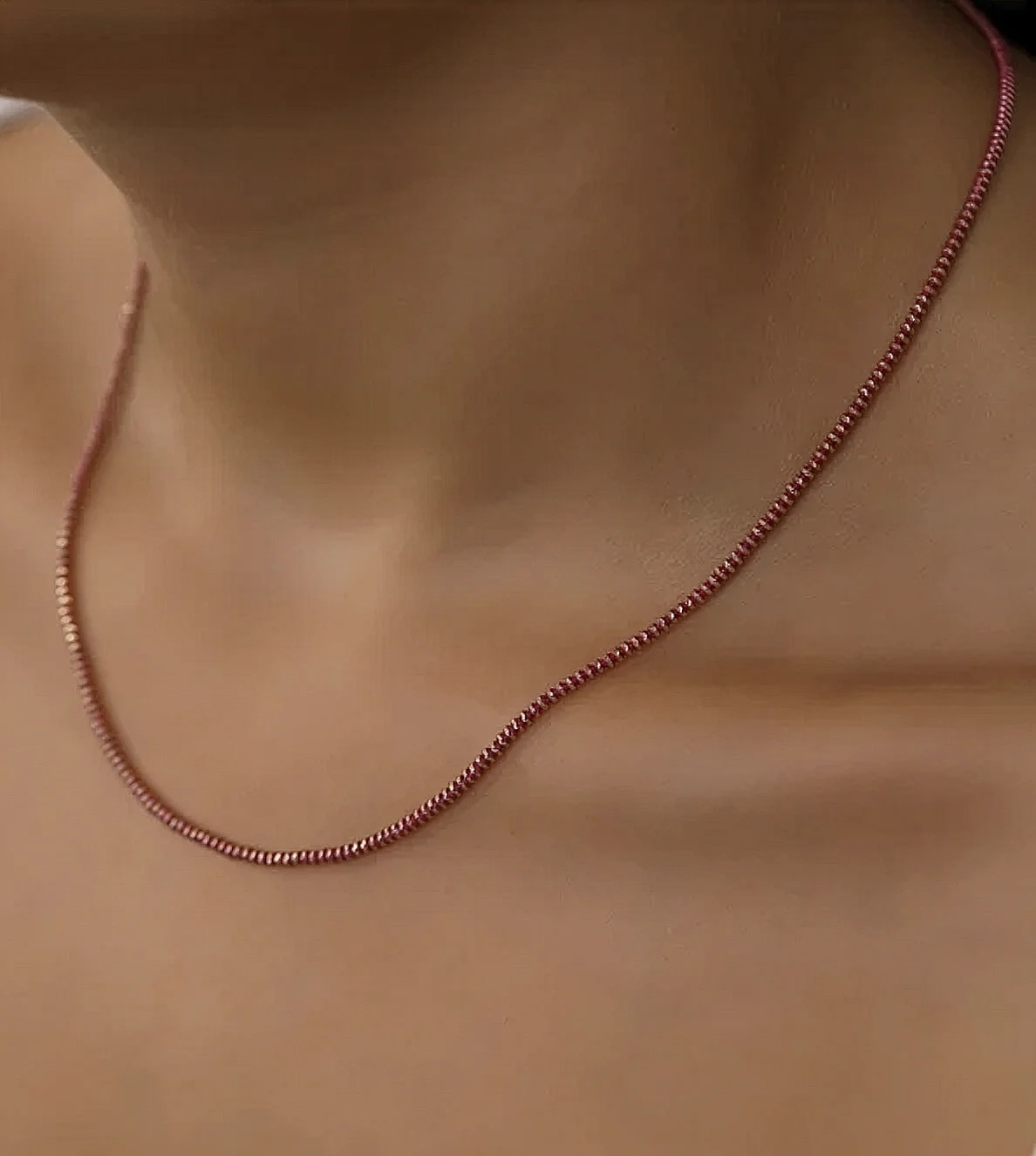 Renkli İtalyan Kolye Pembe ürün görseli