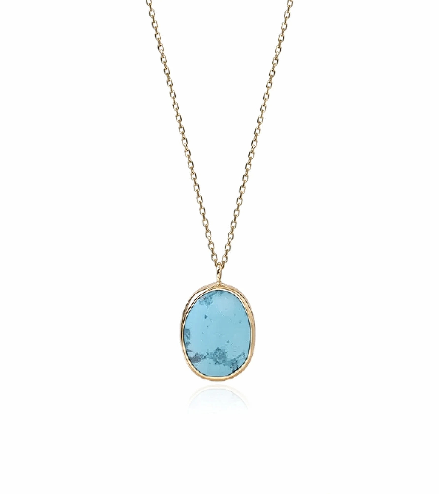 Oval Firuze Kolye ürün görseli