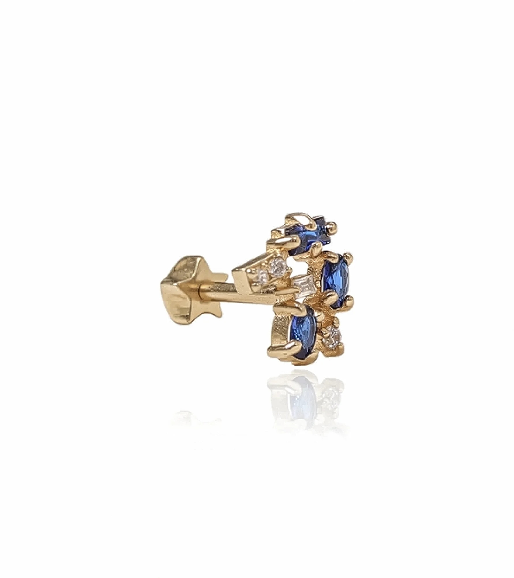 Lacivert Bagetli Piercing (Tragus) ürün görseli