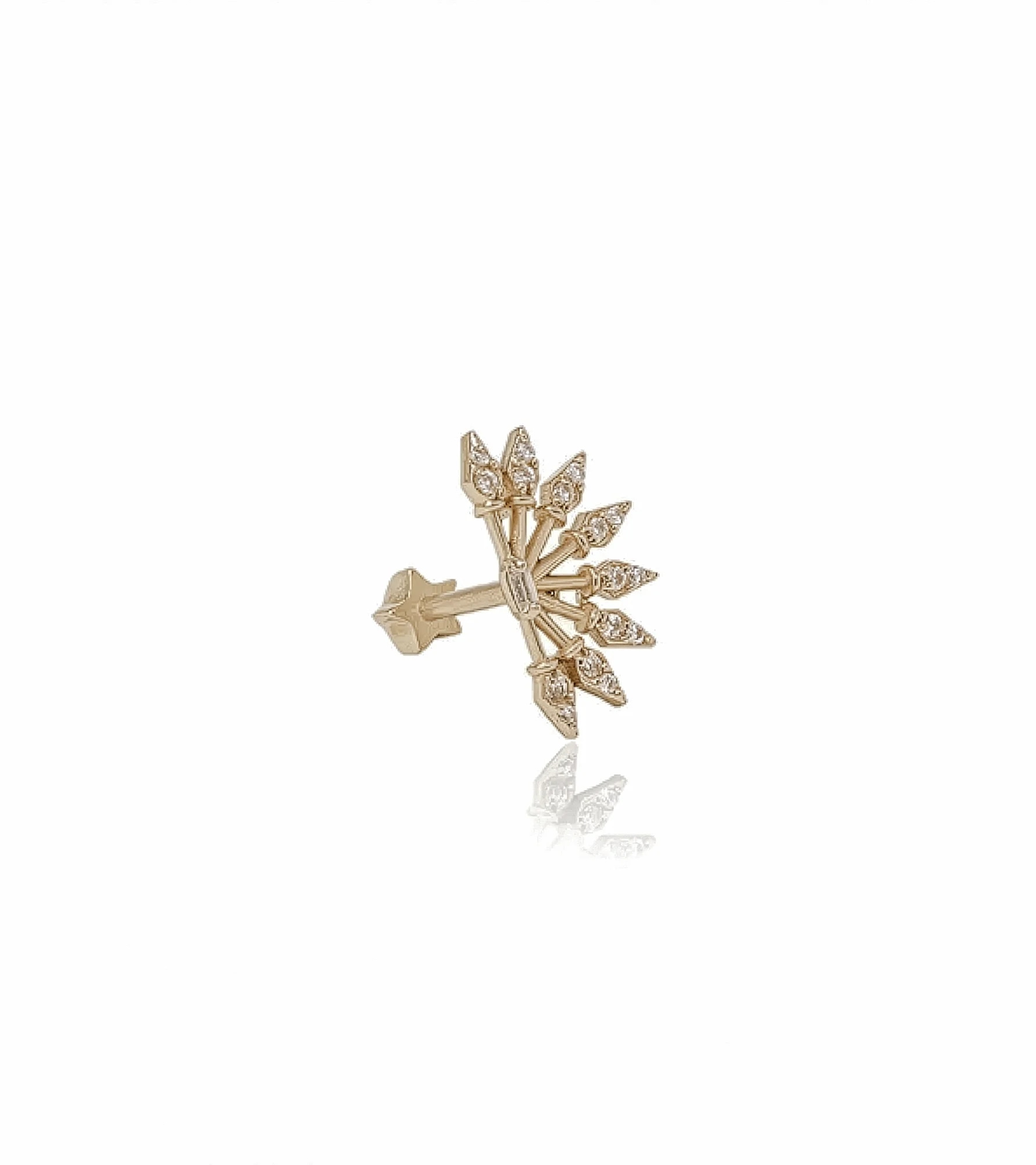 Taşlı Yelpaze Piercing (Tragus) ürün görseli